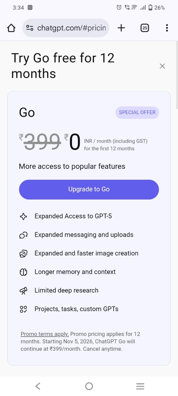 steps to get chatgpt go for free 3